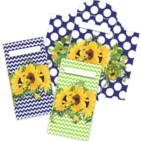 3 Vertical Summer Sunflower Cash Envelopes