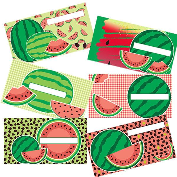 6 Summer Watermelon Cash Envelopes