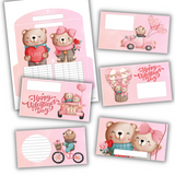 2023 Valentine's Day Bears A6 Cash Envelopes